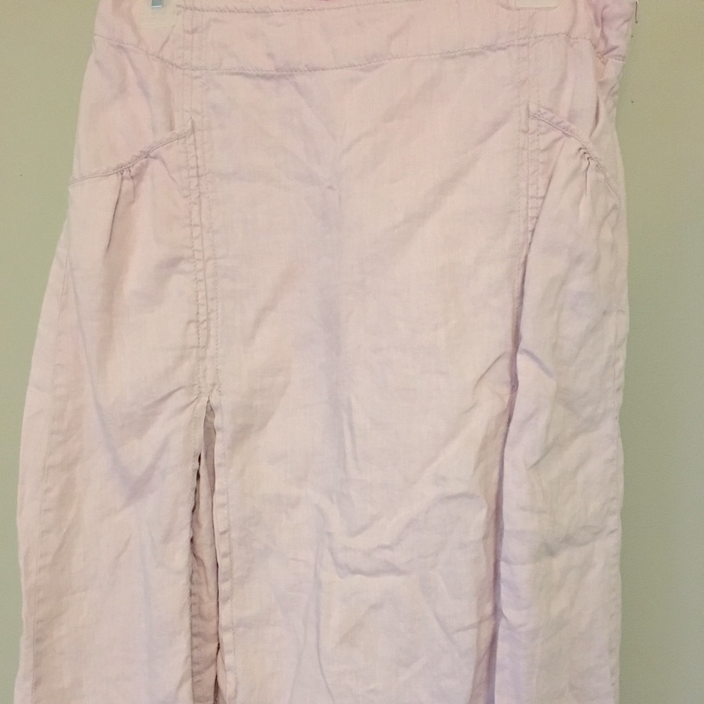 lilac purple pocketed milkmaid linen skirt size 4